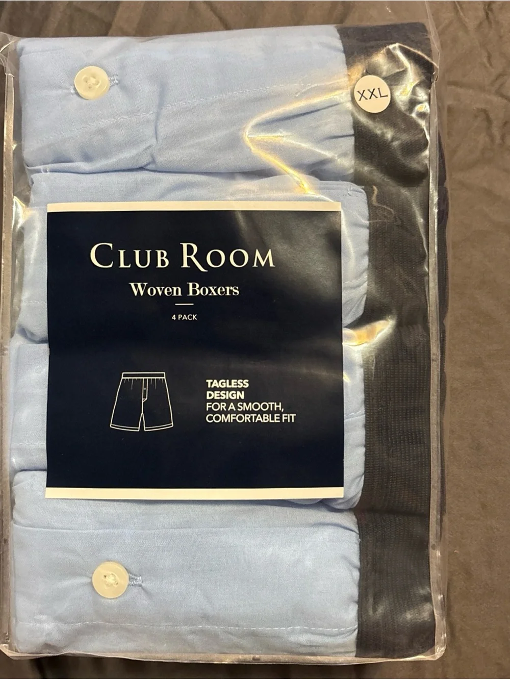 NEW Club Room Woven Boxers - Light Blue (4-Pack) XXL